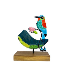 Upload image to gallery viewer, Torogoz with volcano and flower | Glass art piece