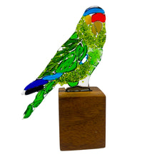 Upload image to gallery viewer, Orange Fronted Parakeet, handmade glass art figurine