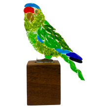 Upload image to gallery viewer, Orange Fronted Parakeet, handmade glass art figurine