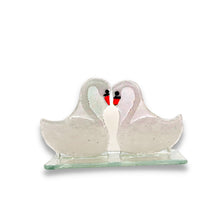 Upload image to gallery viewer, Swan couple | molten glass figures