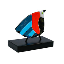 Upload image to gallery viewer, fernando llort pajaro azul rojo abstracto vitral madera