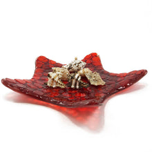 Upload image to gallery viewer, Median sea dish, red - handmade in molten glass