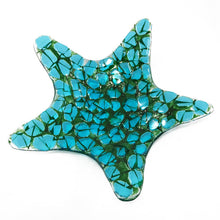 Cargar imagen en el visor de la galería, Plato Mediano Estrella de Mar Azul - Hecha a Mano de Vidrio Fundido