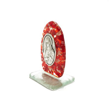 Upload image to gallery viewer, Sacred Heart of Mary Medal on molten glass