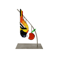 Upload image to gallery viewer, Upside Down Chiltota (Orchard Oriole), Handmade Collectible Glass Art Figure