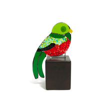 Upload image to gallery viewer, Quetzal. Small fused glass decorative handmade figurine