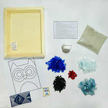 Cargar imagen en el visor de la galería, Manualidades: Kit para armar mosaico con vidrio, diseño de animales - Búho