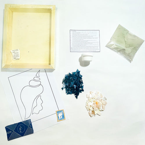 Manualidades: Kit para armar mosaico con vidrio, diseño marino - Arte 6