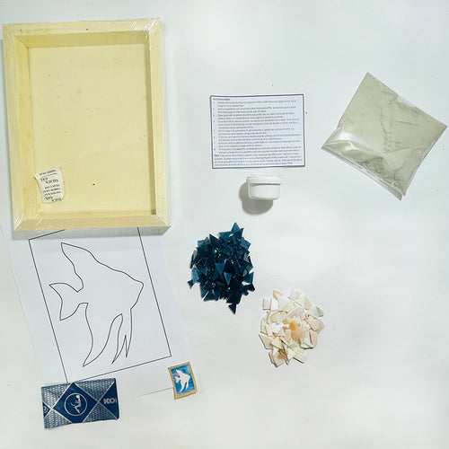 Manualidades: Kit para armar mosaico con vidrio, diseño marino - Arte 5