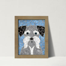 Upload image to gallery viewer, Crafts: Mosaic assembly kit with glass, children's animals - Schnauzer