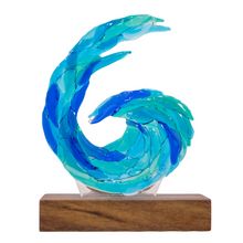 Upload image to gallery viewer, &quot;Marejada II&quot; - Decoration of ocean wave- handmade molten glass