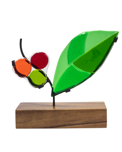  “Grano de café” (Coffee Bean) - Handmade Collective Glass Art Figure 