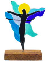 Upload image to gallery viewer, Black Christ - Decorative glass piece, handmade