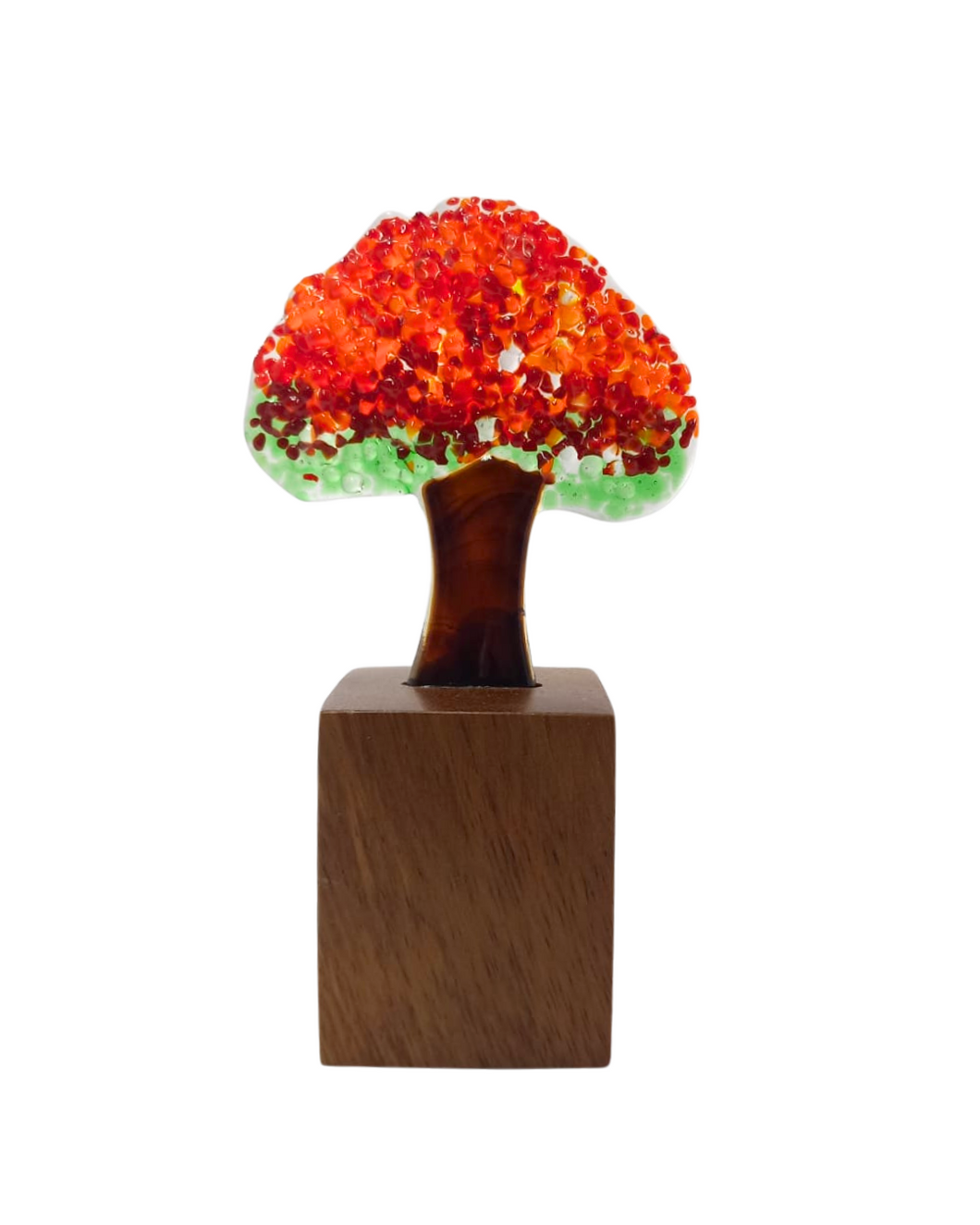 Fire tree | Handmade mini in molten glass