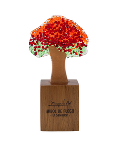 Fire tree | Handmade mini in molten glass