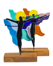 Upload image to gallery viewer, Black Christ - Decorative glass piece, handmade