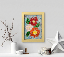 Cargar imagen en el visor de la galería, Manualidades: Kit para armar mosaico con vidrio, diseño de Flores - Arte 1