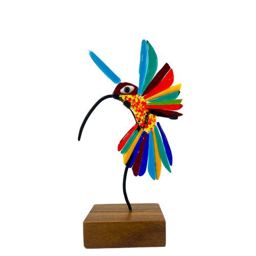 Hummingbird Alebrije, Decorative Figure of Artistic Glass