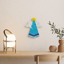 Cargar imagen en el visor de la galería, Manualidades: Kit para armar mosaico con vidrio, ángel de la guarda - Color celeste