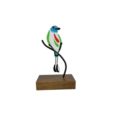 Abstract Torogoz: Decorative Figure of Ave in Artistic Glass