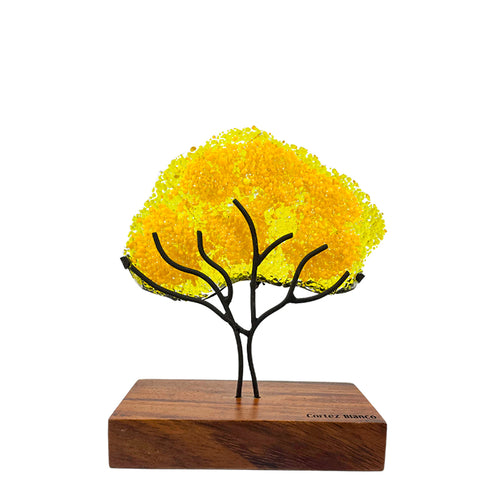 “Cortez Blanco” (Primavera Tree) - Medium- sized, handmade Collectible Glass Art Figure