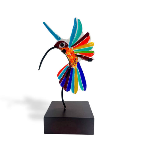 Hummingbird Alebrije, Decorative Figure of Artistic Glass
