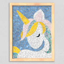 Cargar imagen en el visor de la galería, Manualidades: Kit para armar mosaico con vidrio, diseño de animales - Unicornio