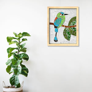 Aves: Guara, Torogoz, Colibrí - Cuadros decorativos en mosaico