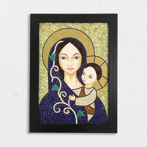 Cuadro Virgen con Niño - Mosaico