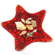 Upload image to gallery viewer, Median sea dish, red - handmade in molten glass