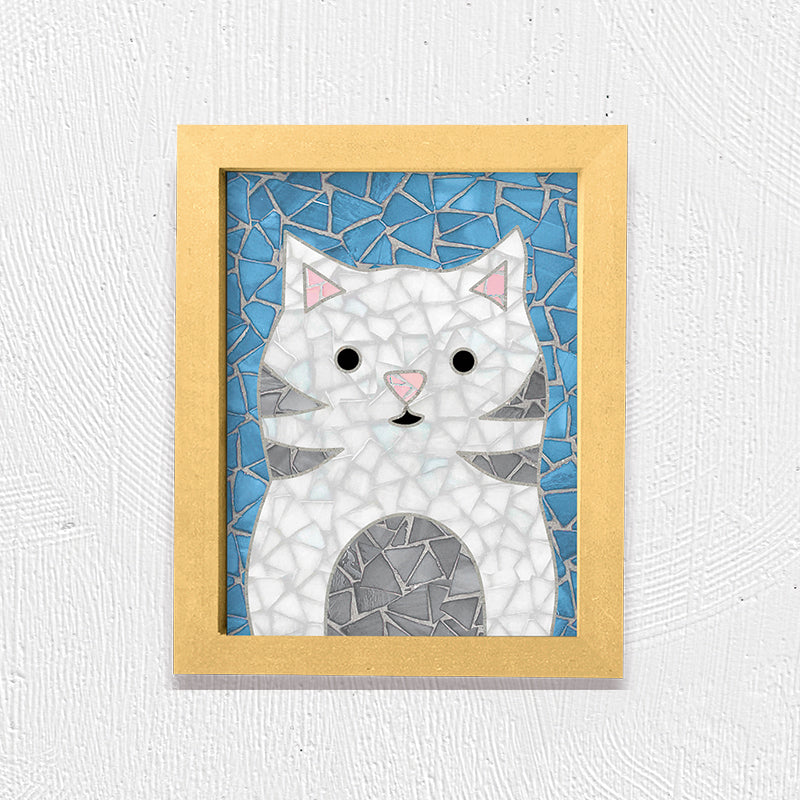 Gato con manchas - cuadro mosaico