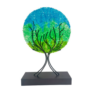 Exuberant large, green - abstract tree figure