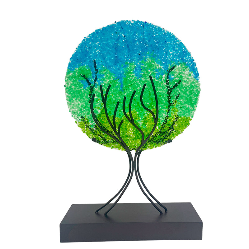 Exuberant large, green - abstract tree figure