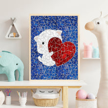 Cargar imagen en el visor de la galería, Manualidades: Kit para armar mosaico, diseño San Valentin - Ositos enamorados | 2 diseños