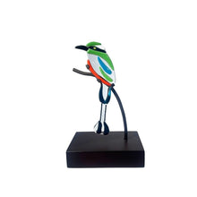 Cargar imagen en el visor de la galería, Torogoz abstracto II : figura decorativa de ave en vidrio artístico