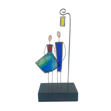 Upload image to gallery viewer, Handcrafted stained glass figurine | Our first date home décor item