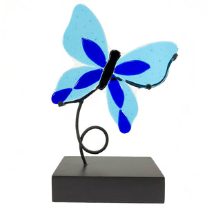 Mariposa, figura hecha a mano en vidrio artístico