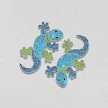 Cargar imagen en el visor de la galería, Pareja de iguanas - figura en mosaico