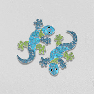Pareja de iguanas - figura en mosaico