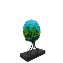 Upload image to gallery viewer, &quot;Exuberante&quot;, green, Abstract Molten Glass Tree Figurine 