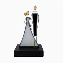 Upload image to gallery viewer, Mony Loves II - Handmade Glass Art Wedding Figure of Bride and Groom