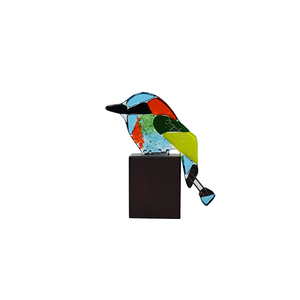 Colorful Torogoz - Handmade Glass Art Bird Figure