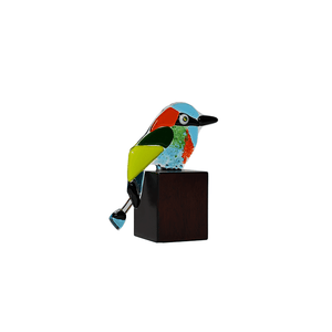 Colorful Torogoz - Handmade Glass Art Bird Figure