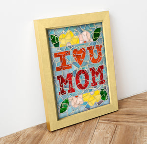 DIY Mosaic Kit - I Heart You Mom