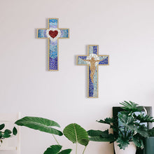 Cargar imagen en el visor de la galería, Imagen de cruz en mosaico – Corazón