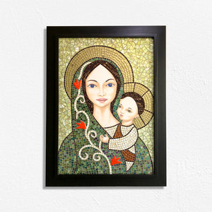 Cuadro mosaico - Virgen con Niño