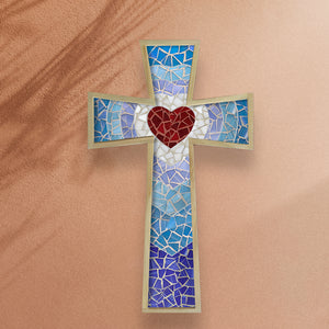 Imagen de cruz en mosaico – Corazón