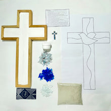 Upload image to gallery viewer, DIY Mosaic Kit - Cross Shape, Dove