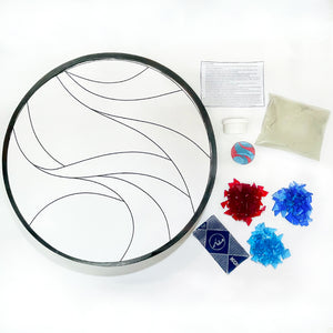 Manualidades: Kit para armar Lazy Susan con diseño en mosaico con vidrio - Arte 3