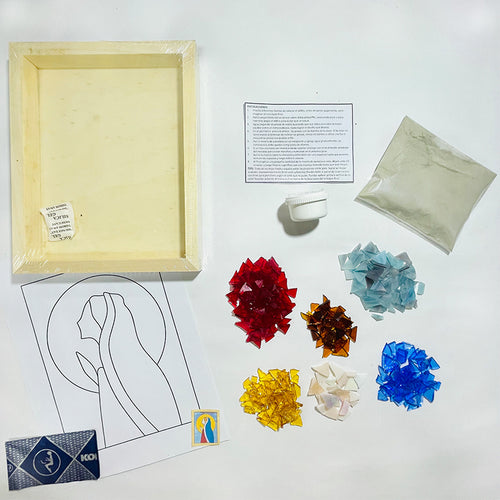 Manualidades: Kit para armar - Cuadro Mosaico Virgen María – arte 1